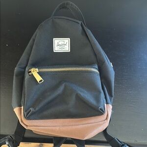 Herschel Supply Company Black and Brown Backpack Minimalist Design